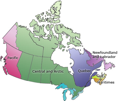 map of arctic region. Regions