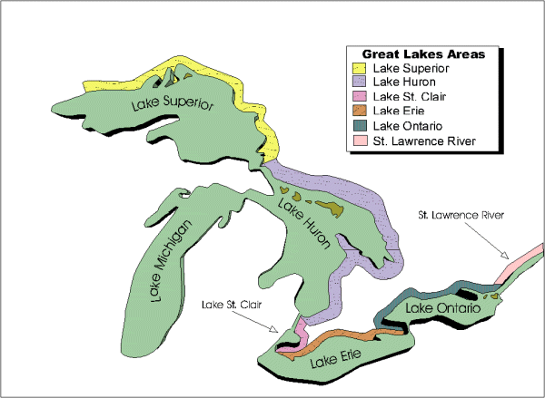 Great Lakes Areas Map