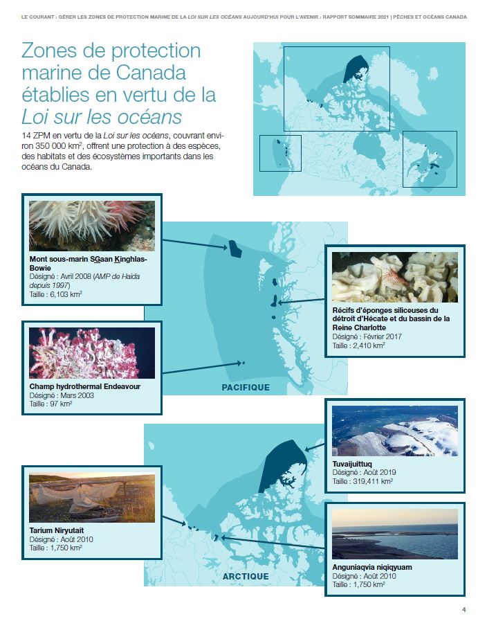 Infographie : ZPM de la Loi sur les océans au Canada