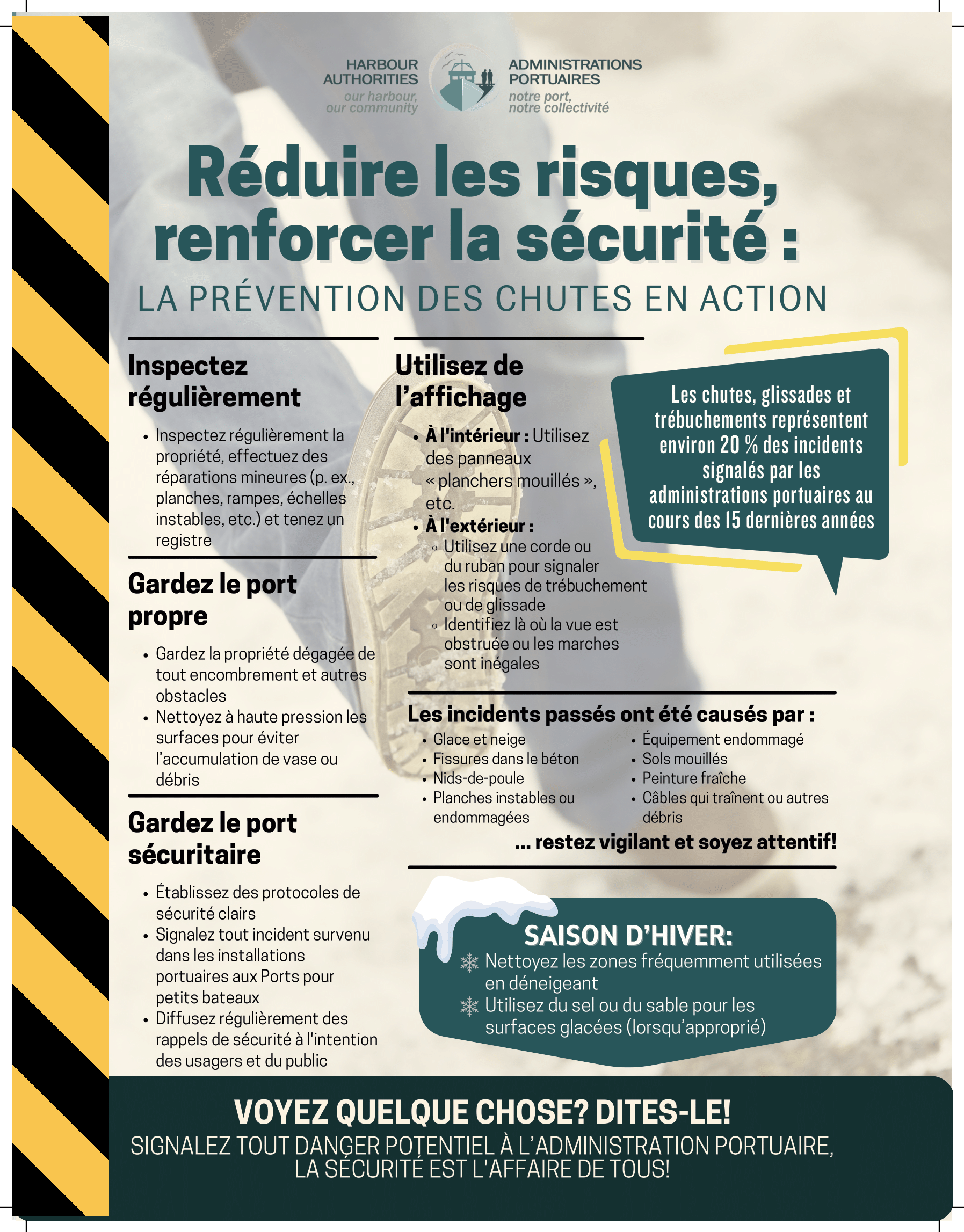 Infographie : Réduire les risques, renforcer la sécurité : La prévention des chutes en action