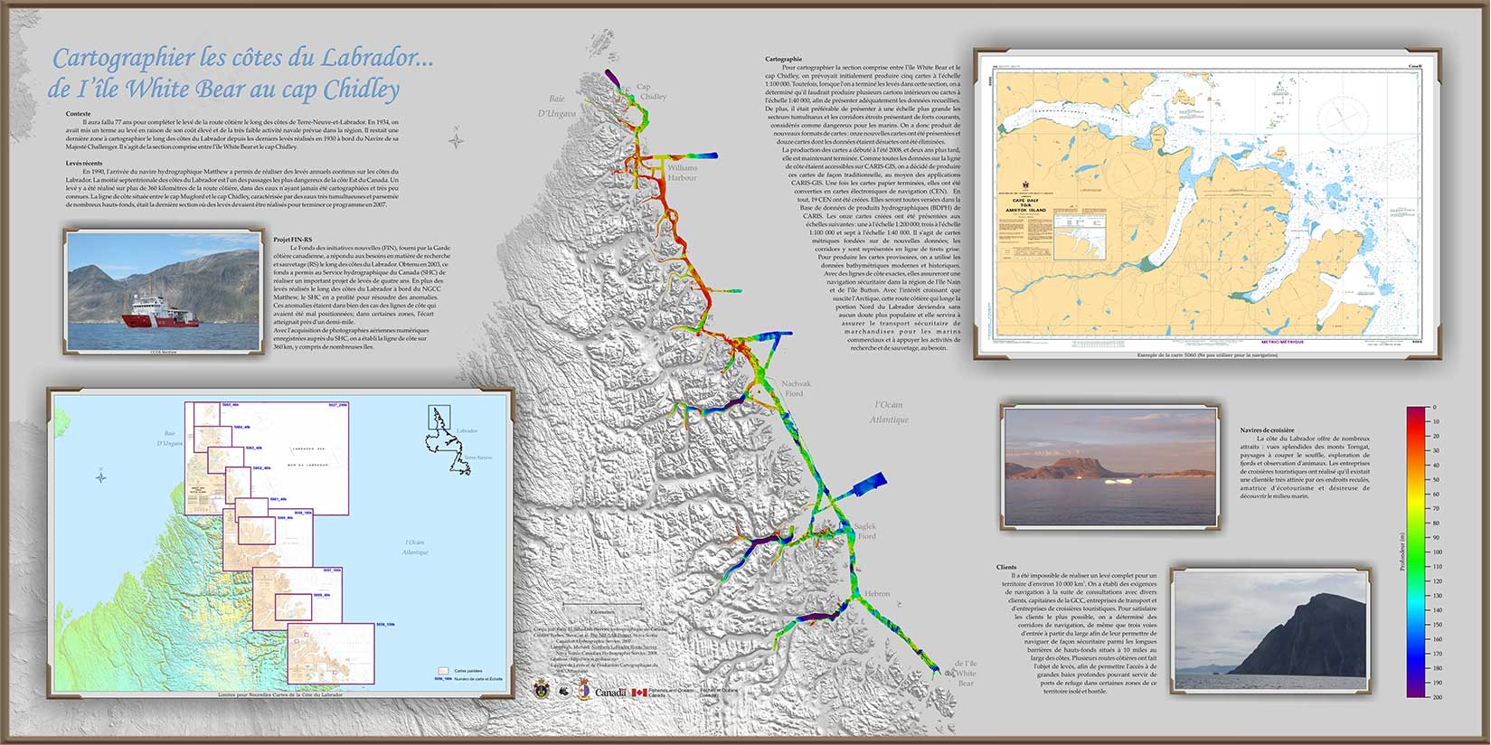 Infographie : Cartographier les côtes du Labrador… de I'île White Bear au cap Chidley