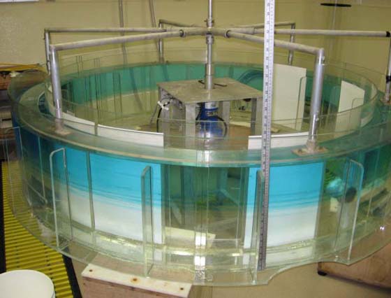 Lab Carousel: annular water-flow flume