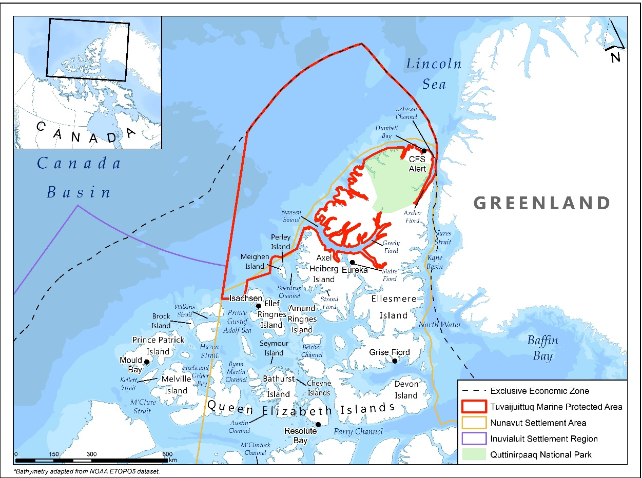 Map of northern Nunavut