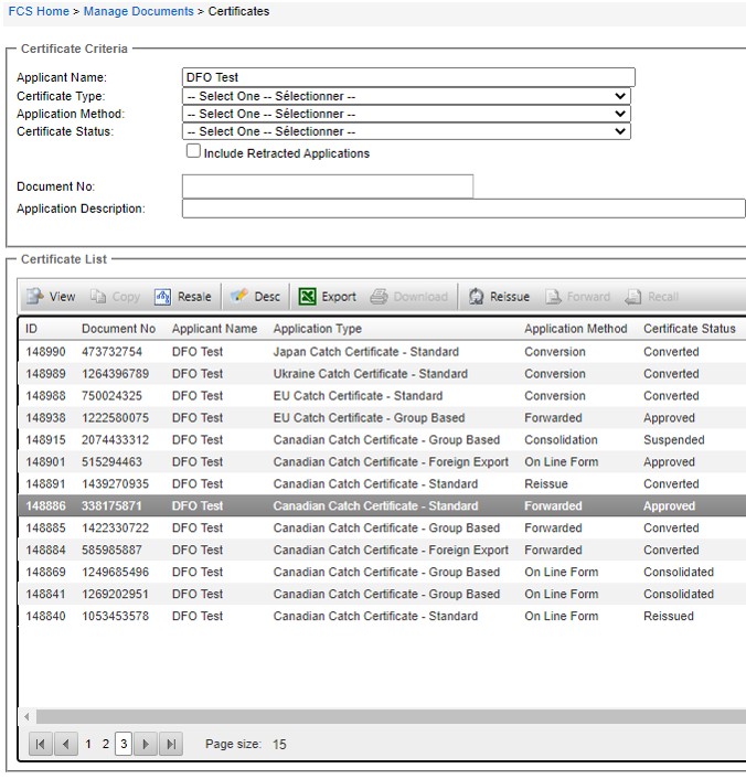 Image of Mnage Documents Certificates