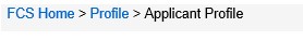 Image of Applicant Profile tab