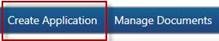 Image of Create Application button