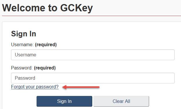 Image of Welcome to GCKey page
