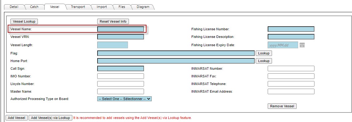 Image of vessel lookup
