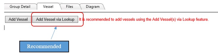 Image of Add Vessel via Lookup button