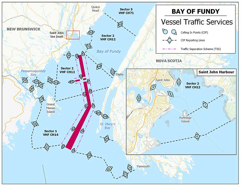 Map: Bay of Fundy