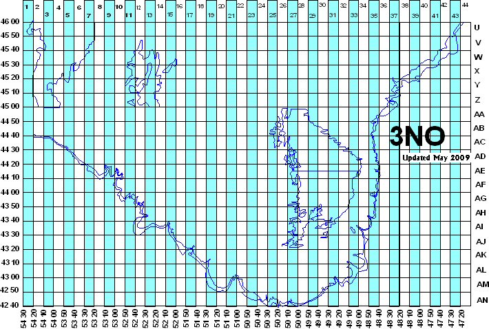 The soft-shell monitoring grid map for NAFO Division 3NO. This map is provided for illustrative purposes. Please print for your records.