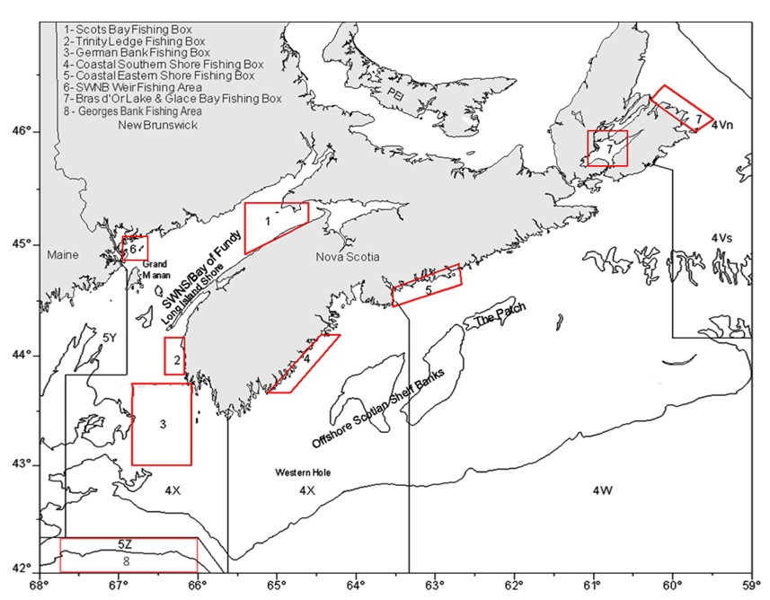 Figure 1 shows the herring management units and major spawning areas.