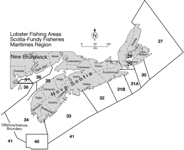 Lobster Fishing Areas - Maritimes Region
