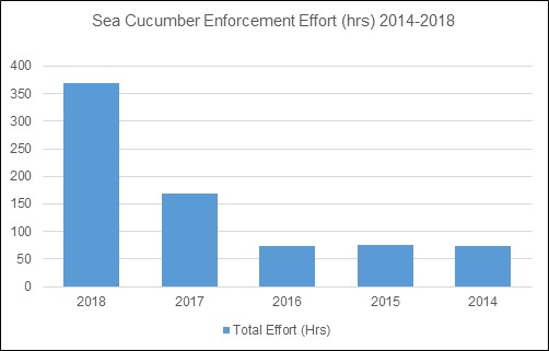 Graphic of total sea cucumber enforcement