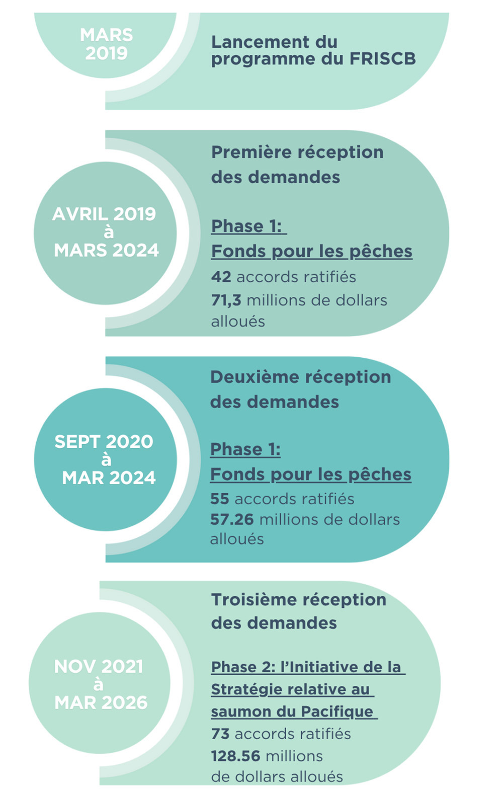 diagram showing program milestones