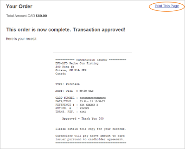 This is an image of the transaction receipt