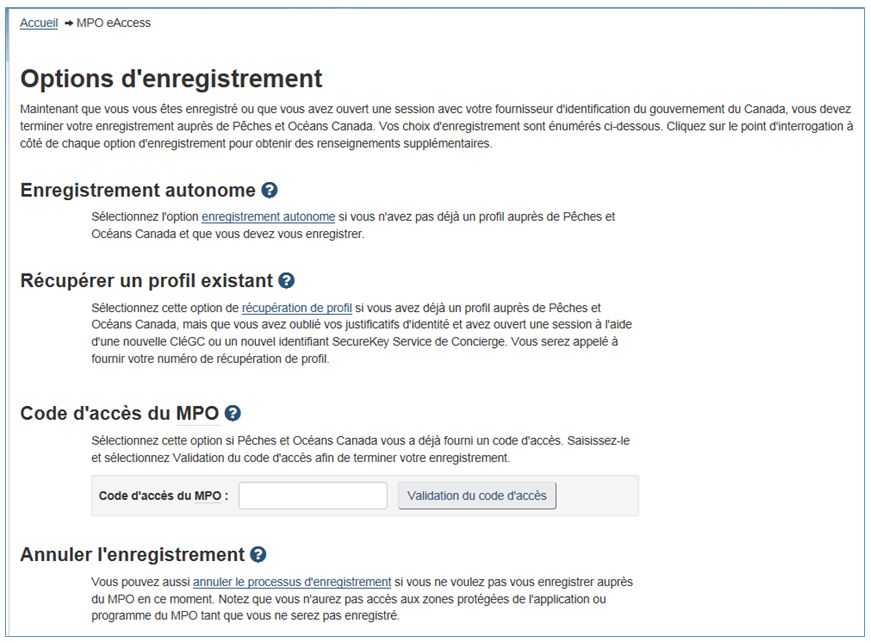 Capture d'écran : Options d'enregistrement