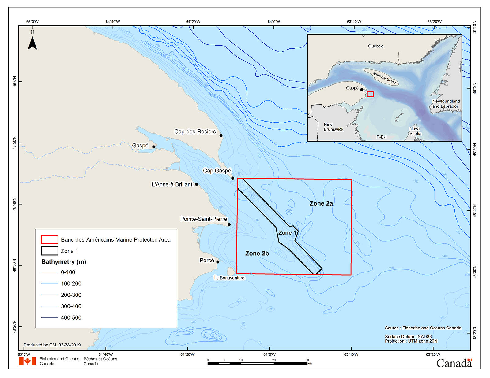 Map: Banc-des-Américains Marine Protected Area (MPA).