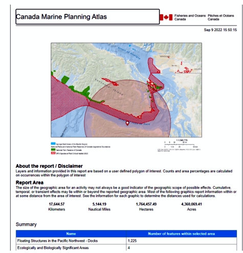 Resulting report.