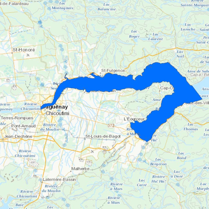 Fermeture à l’amont du fjord du Saguenay