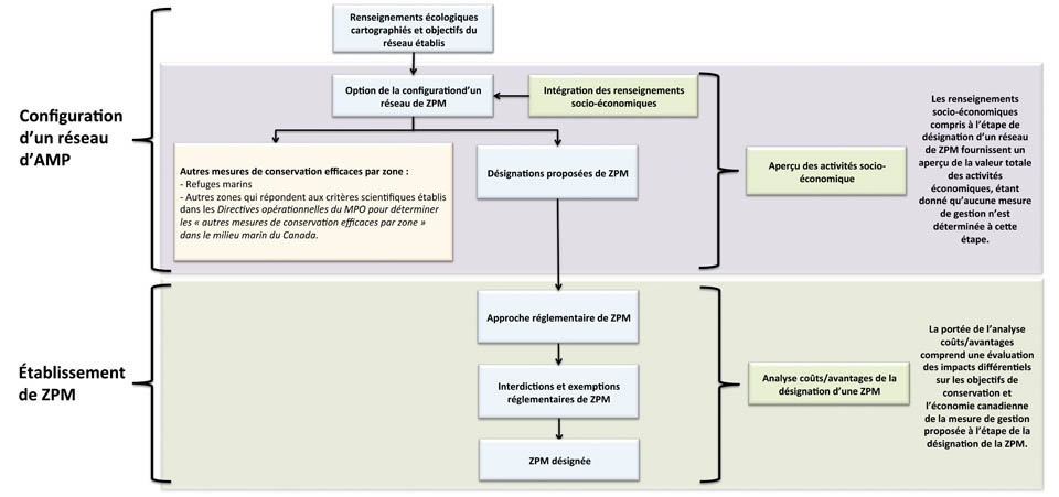 Figure 3 : Analyse socioéconomique dans la configuration du réseau et la création des AMP
