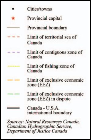 Legend: Canada's Maritime Zones