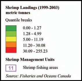 Legend: Shrimp Landings (1999-2003)