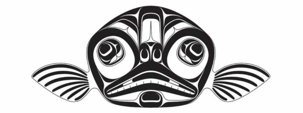 The Haida art of Sk̲íl / Sablefish / Black Cod (Anoplopoma fimbria) was shared by Iljuuwaas Tyson Brown, from the SG̲áan K̲ínghlas-Bowie Seamount Marine Protected Area management plan (CHN and DFO 2019).