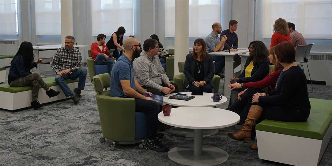 The new Collaborative Space – once the old library and chapel – has been refreshed and will be used for meetings, as well as a base of operations for pilot science outreach activities. Photo credit: DFO Gulf