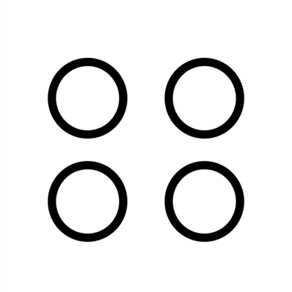actions button: 4 circles in a square formation