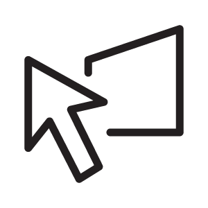 select-lasso button: a white arrow to the left of a partial rectangle