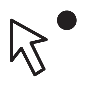 select-point button: a white arrow to the left of a black dot