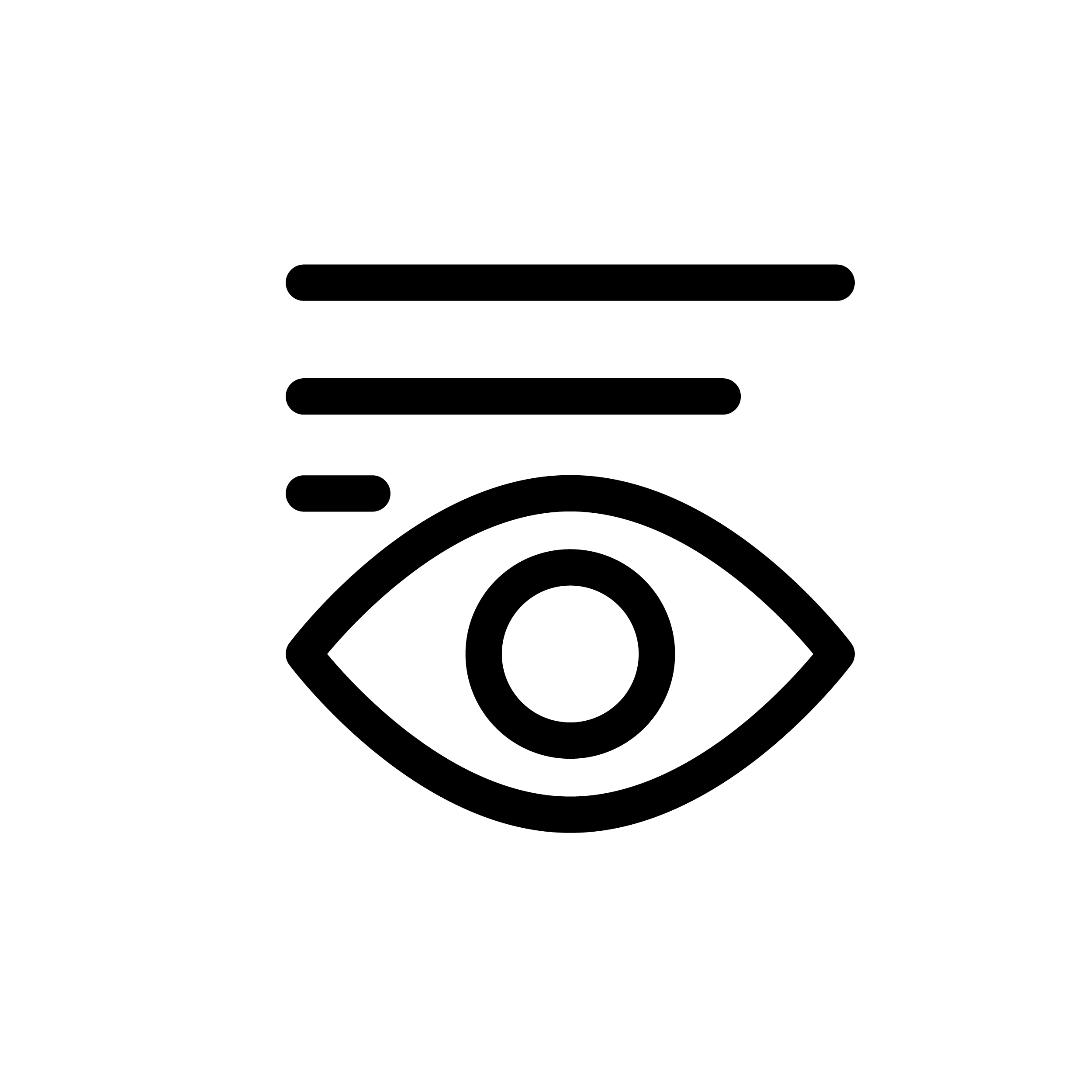 show or hide columns button: an eye below 3 lines