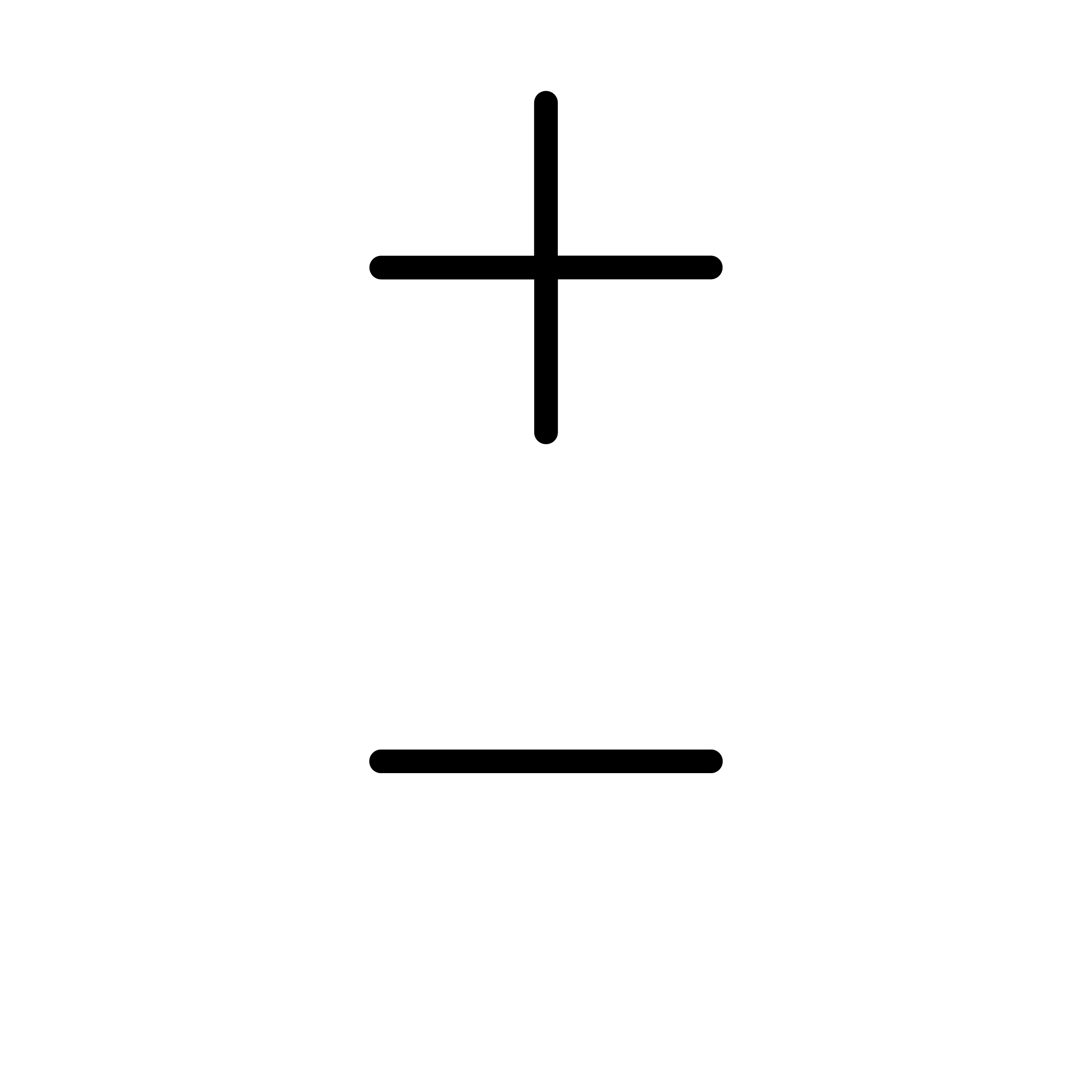 zoom button: a plus symbol over a minus symbol