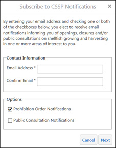 email notifications