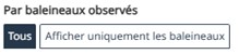 Sélectionnez « Afficher uniquement les baleineaux » pour voir toutes les observations qui incluent un baleineau.