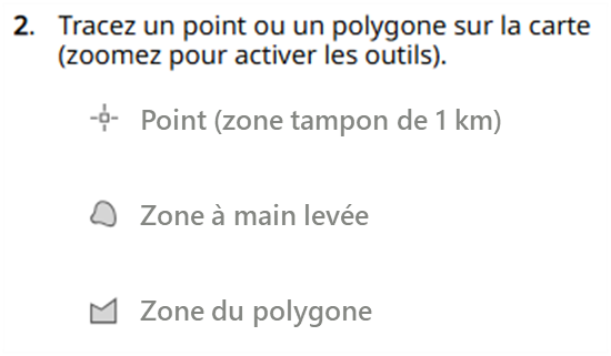 outil « sélectionner une zone »