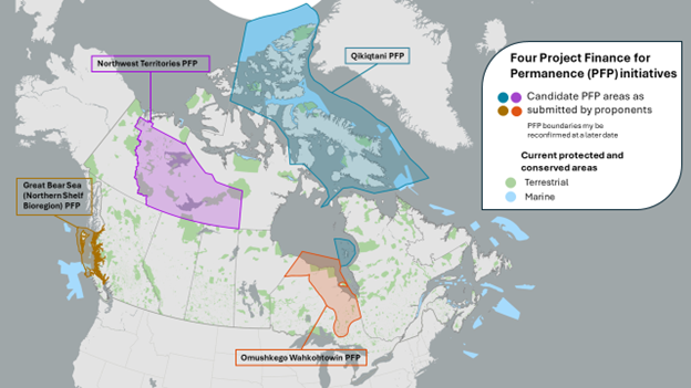 Map of Candidate PFPs in Canada
