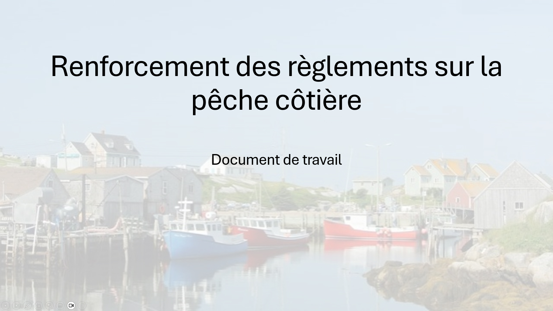 Renforcement des règlements sur la pêche côtière – Série de vidéos sur la mobilisation : Document de travail